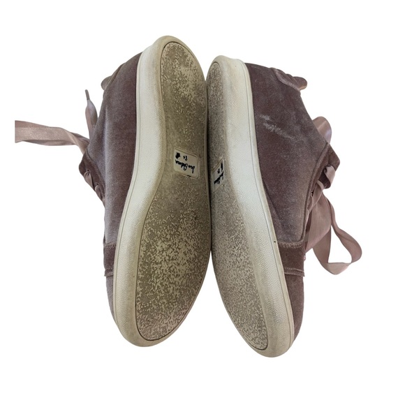 SAM EDELMAN Marlow Blush Velvet Sneakers Tie Shoes 8.5 - Picture 7 of 7
